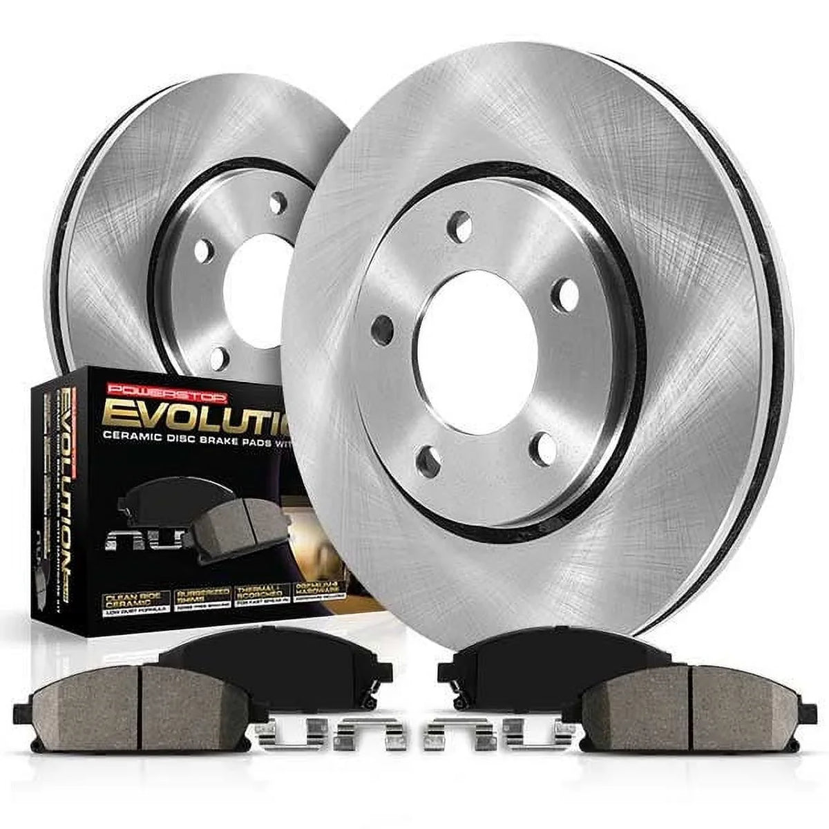 Power Stop Rear Stock Replacement Brake Pad and Rotor Kit  Fits 2019 Infiniti