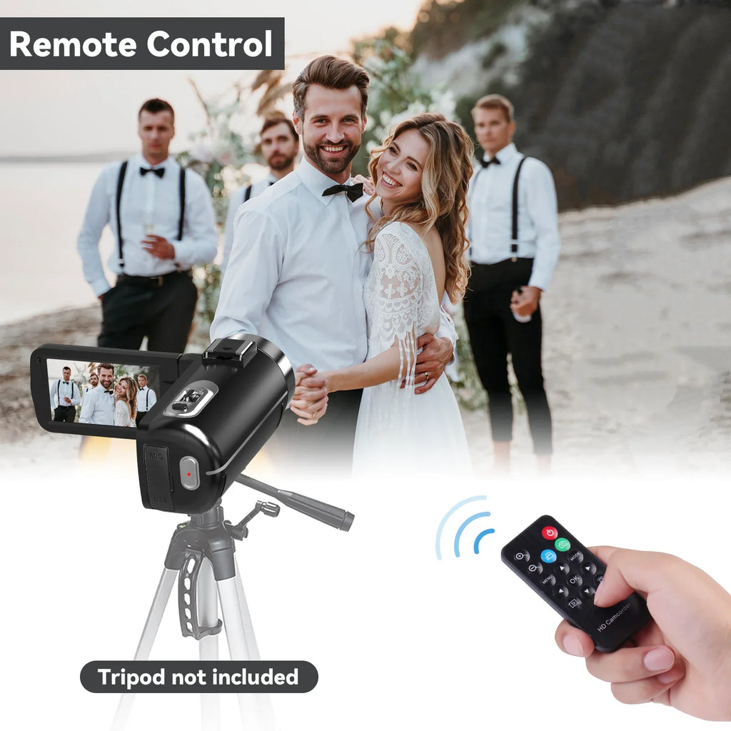 Video Camera for Youtube Camcorder Night Vision Film Camera Full  2.7K 30FPS 30.0   Vlogging Digital Camera, 2 Batteries, Remote