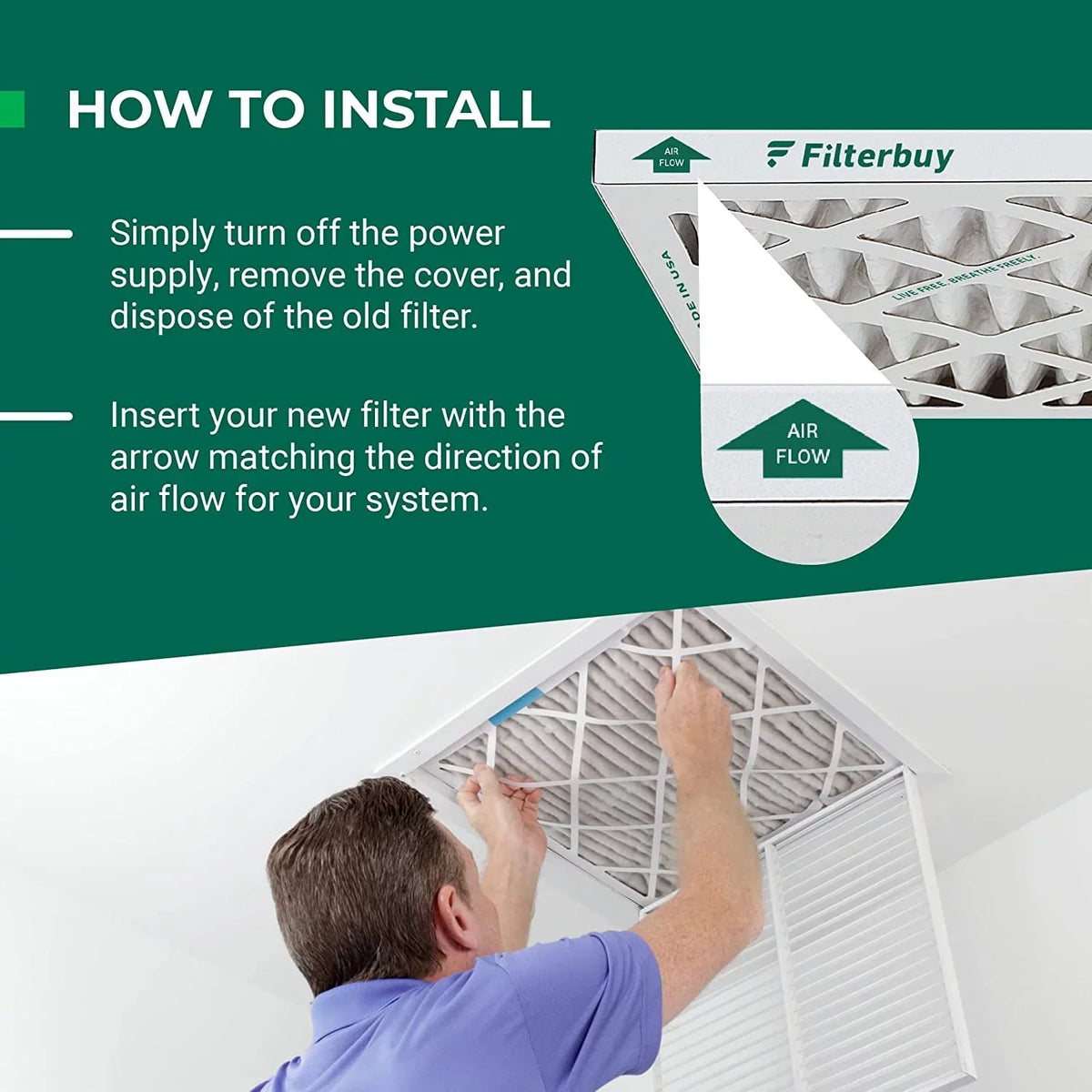 Filterbuy 20x23x1  8 Odor Eliminator Pleated   Furnace Air Filters with Activated Carbon (1-Pack)
