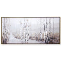 Snowy Grove - Framed Hand Embellished Canvas - 2in   32in Ht  72in