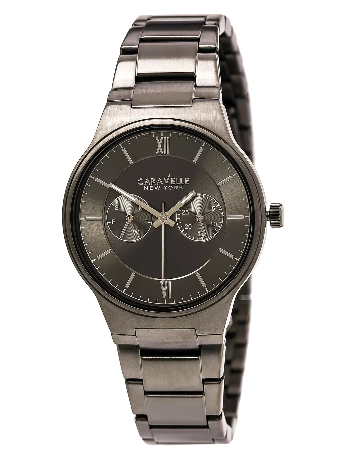 Caravelle 45A136 Men's Dress Grey Dial Gunmetal  Stainless Steel Bracelet Watch
