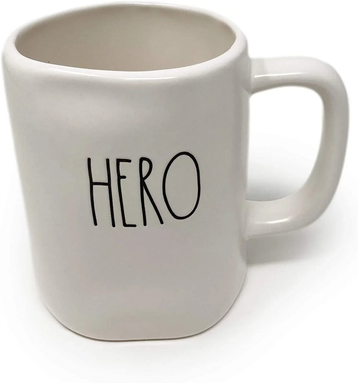 Rae Dunn White   Ceramic Mug with Black  Letter Tea Mug
