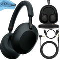 Sony -1000XM5 Wireless Industry Leading Noise Cancelling Headphones ( Black ), Crystal Clear Hands-Free Calling, Hi-Res Audio, and Alexa Voice Control + ZeeTech Microfiber Cleaning Cloth