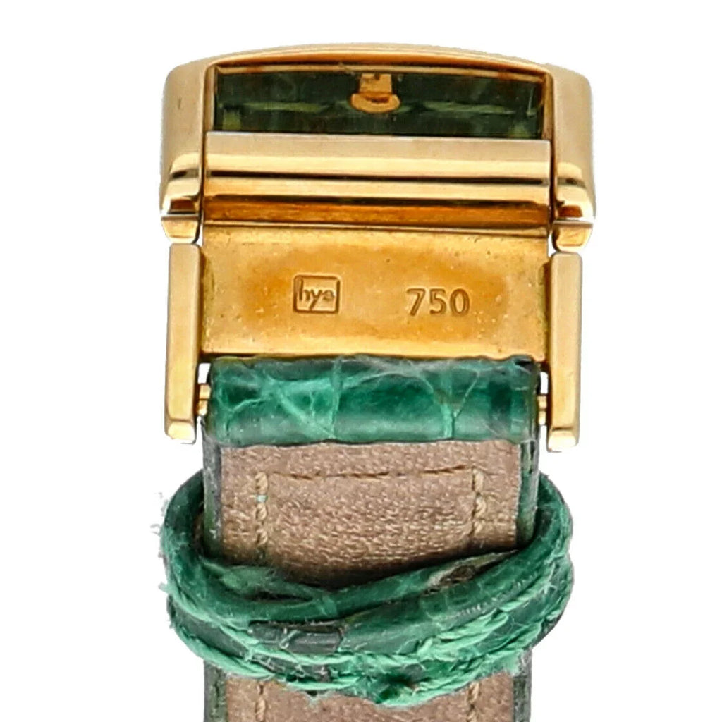 Tiffany&amp;Co Tesoro  18k Yellow Gold Case White Dial Leather Ladies Watch
