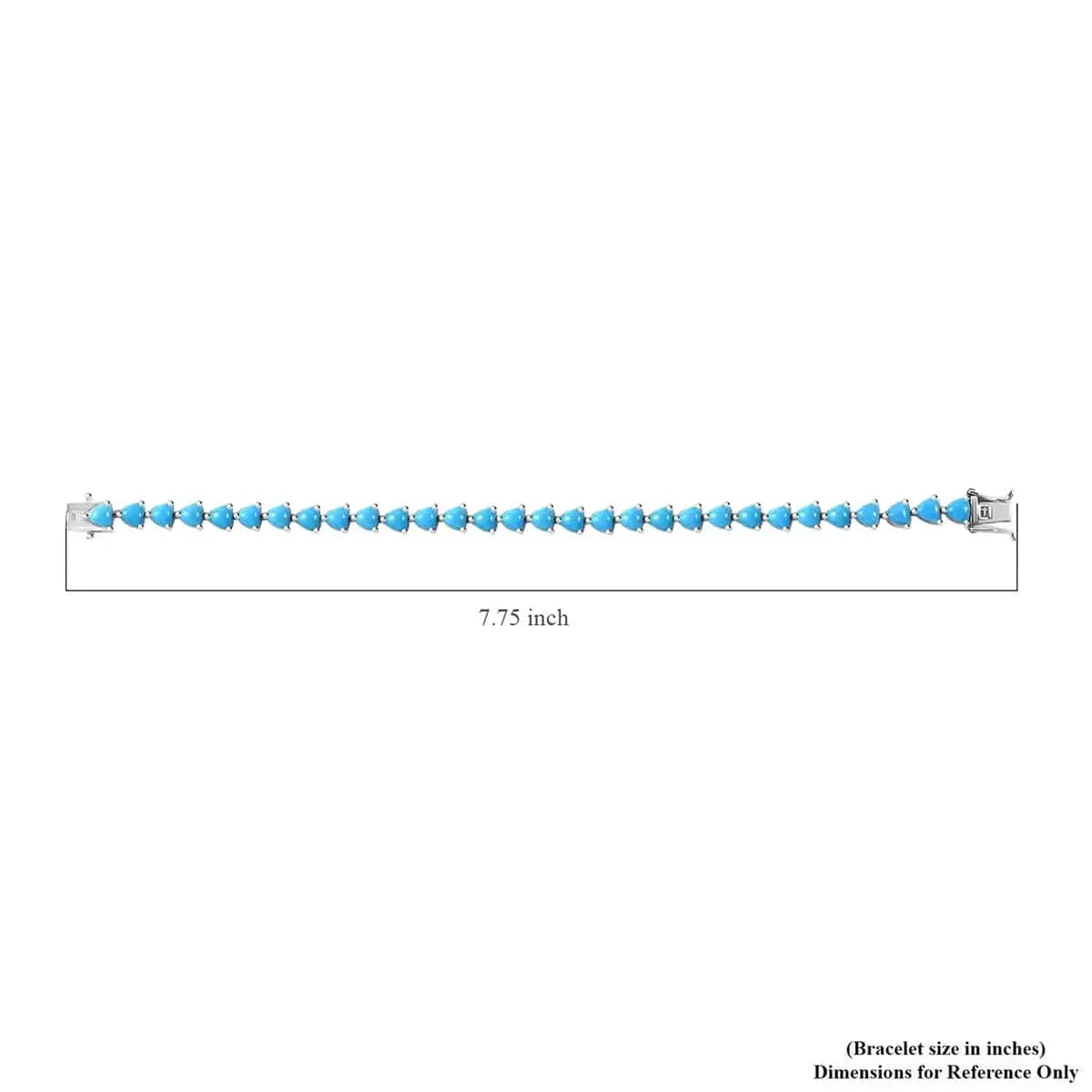 Shop  Sleeping Beauty Turquoise Trillion 925 Sterling Silver Platinum Plated Tennis Bracelet for Women Jewelry Size 7.25" Ct 10.99 Birthday Mothers Day Gifts for Mom