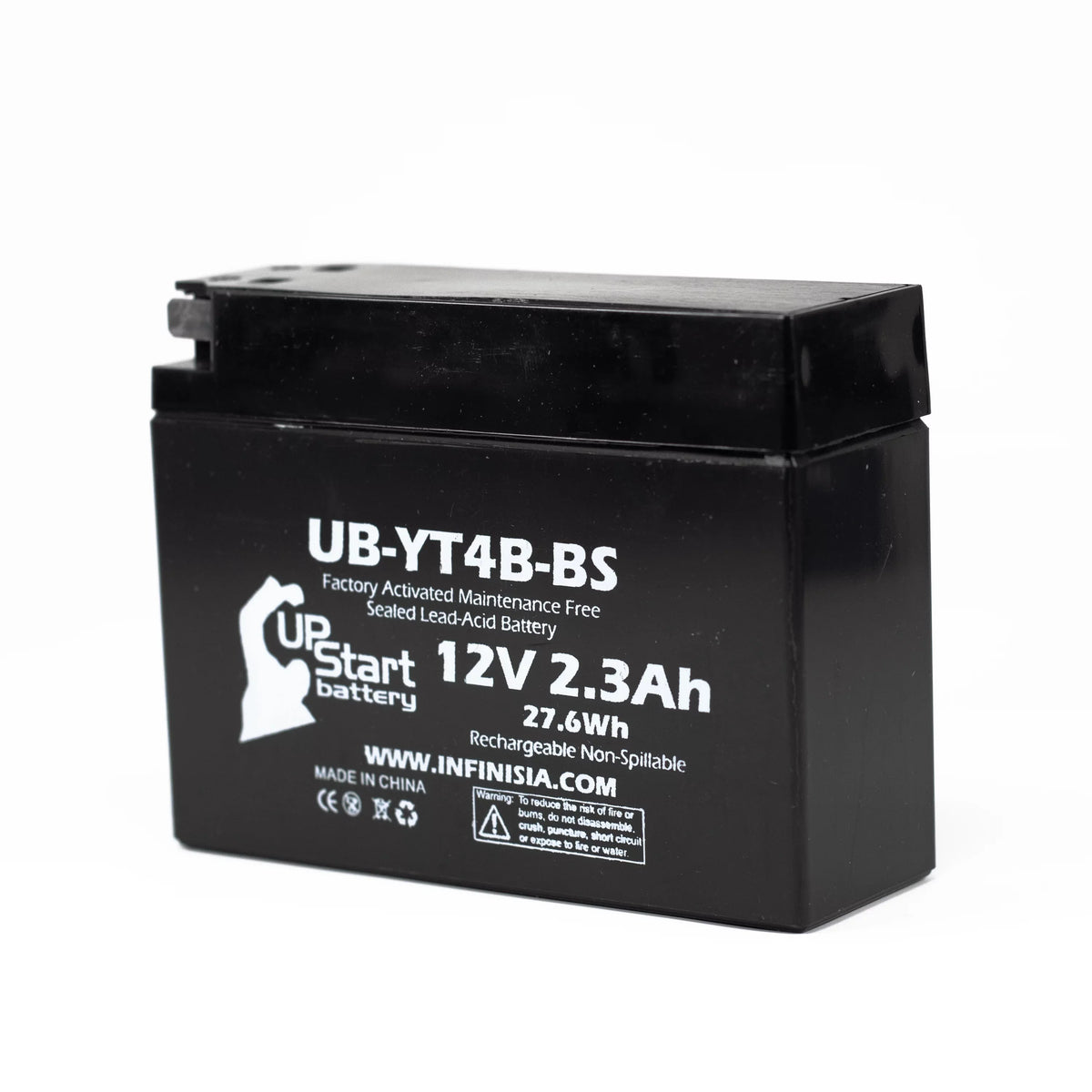 3-Pack UpStart Battery Replacement for 2007 Yamaha  400CC Factory Activated, Maintenance Free, Motorcycle Battery - 12V, 2.3Ah, --
