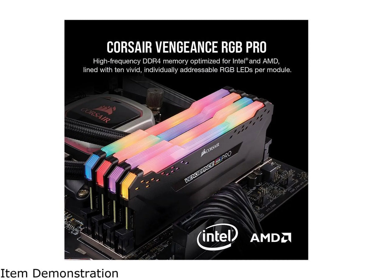Corsair Vengeance   16GB (2x8GB)  3200MHz   Desktop Memory - Black