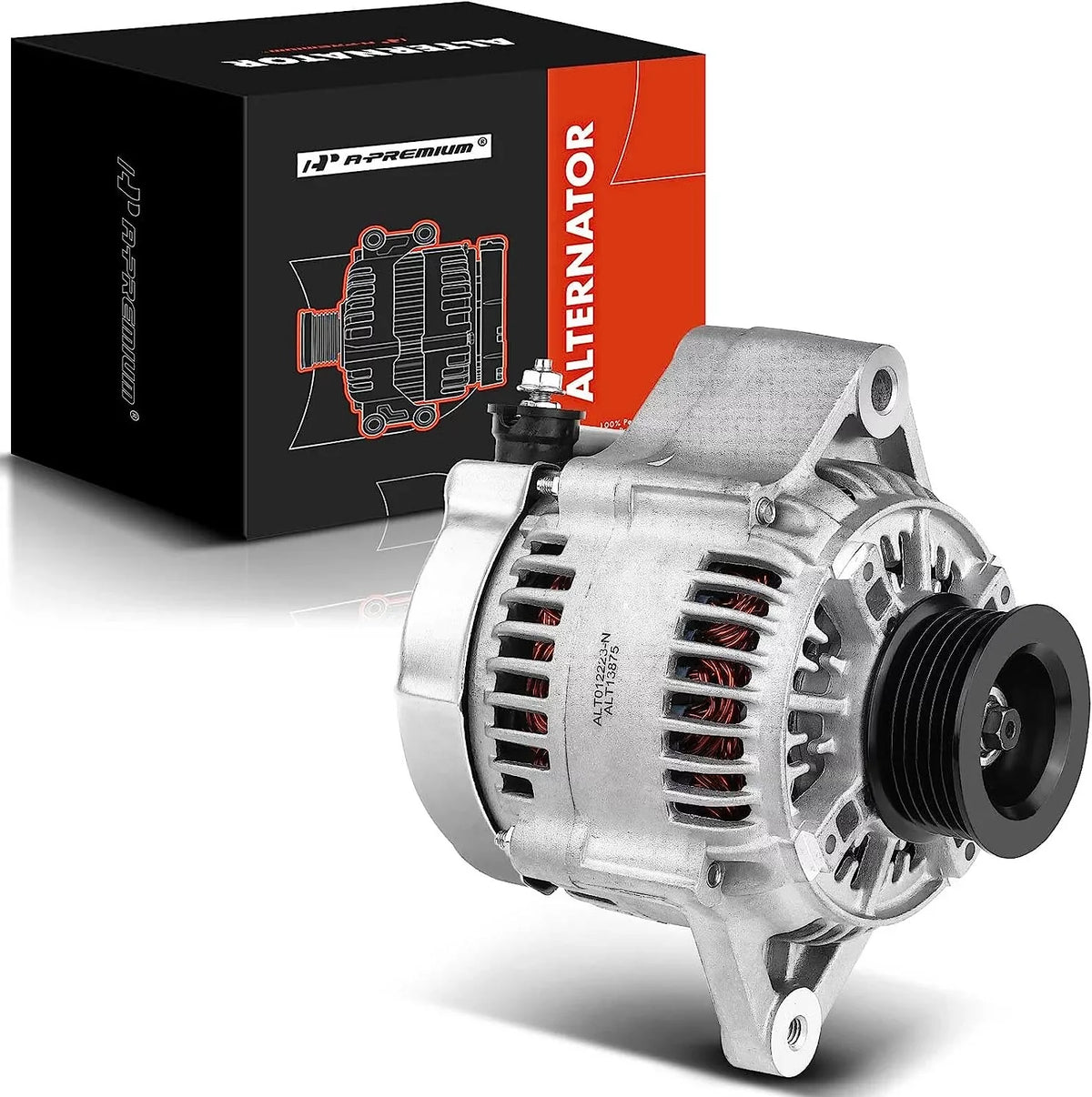 '-Premium Alternator Compatible with Isuzu Trooper 2000-2002 & Acura  1999,  3.5L, 90Amp 12Volt  6-Groove Clutch Pulley