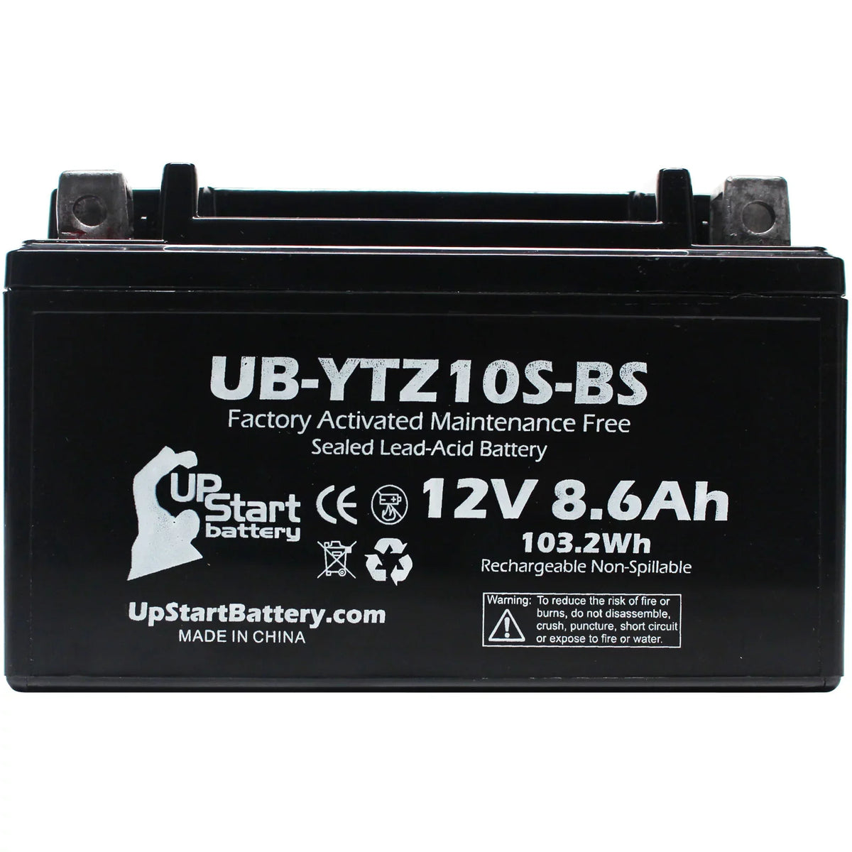 5-Pack UpStart Battery Replacement for 2011 Yamaha  800CC Factory Activated, Maintenance Free, Motorcycle Battery - 12V, 8.6Ah, --