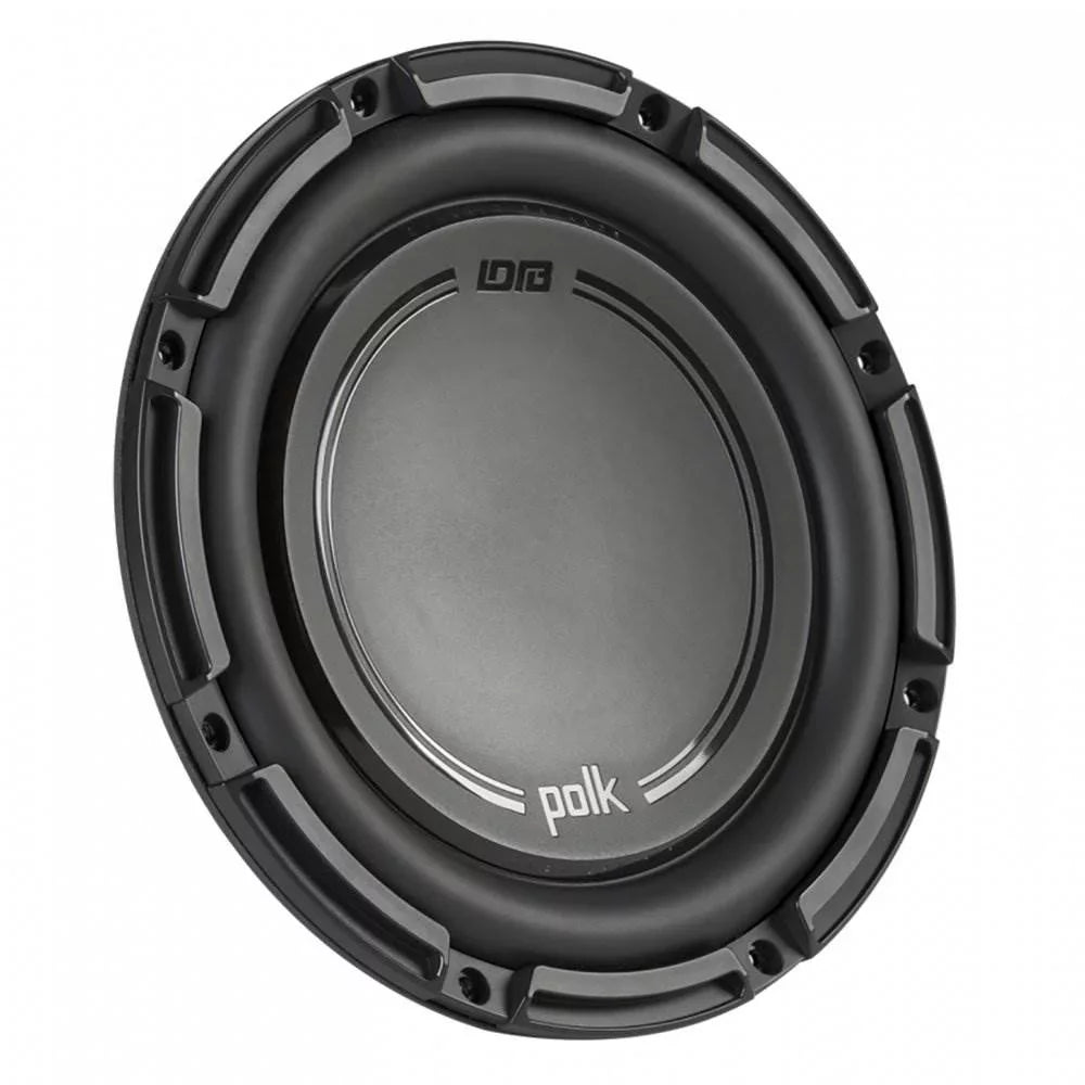 Polk Audio + 10 Inch 1050 Watt 4 Ohm  Marine & Car Subwoofer (2 Pack)