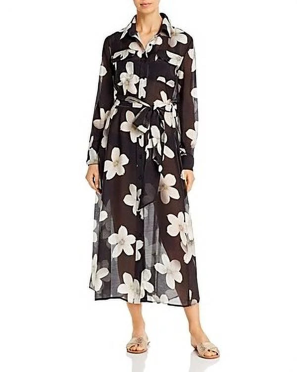 Ralph Lauren / Villa Floral Maxi Shirtdress Cover-up,  -Large