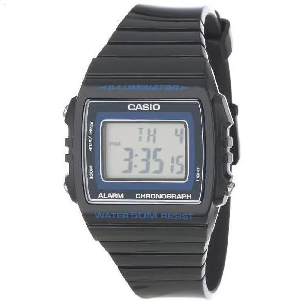 Casio -8A Unisex Classic Glossy Grey Resin Band Digital Chronograph Watch