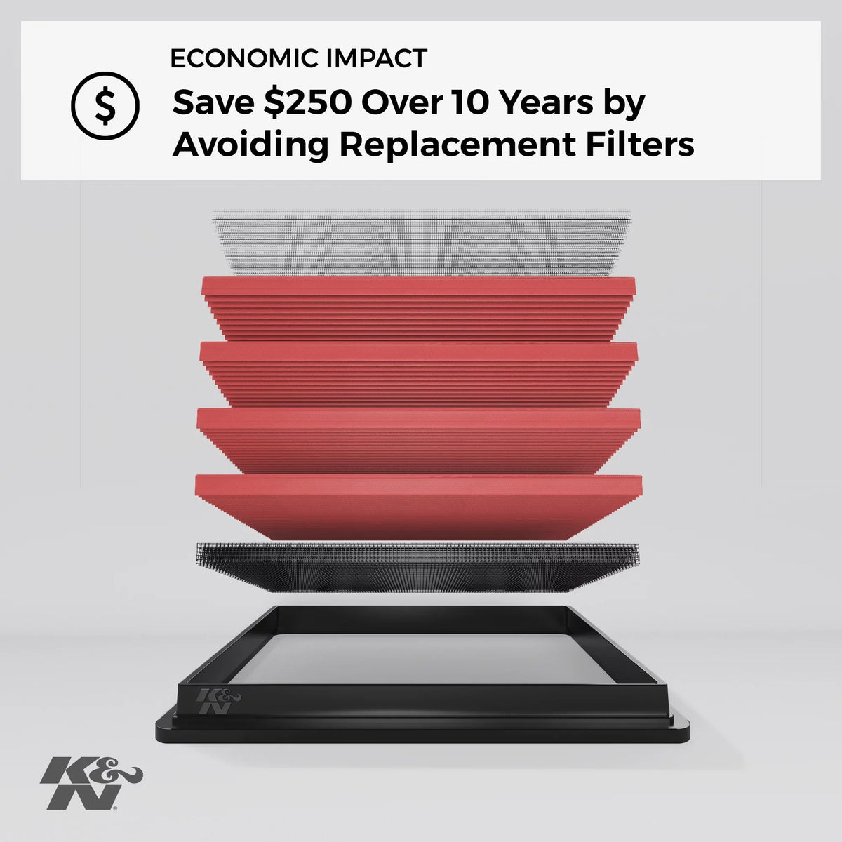 & Engine Air Filter: High Performance, Premium, Washable, Replacement Filter: 2010-2016  -, 33-2459