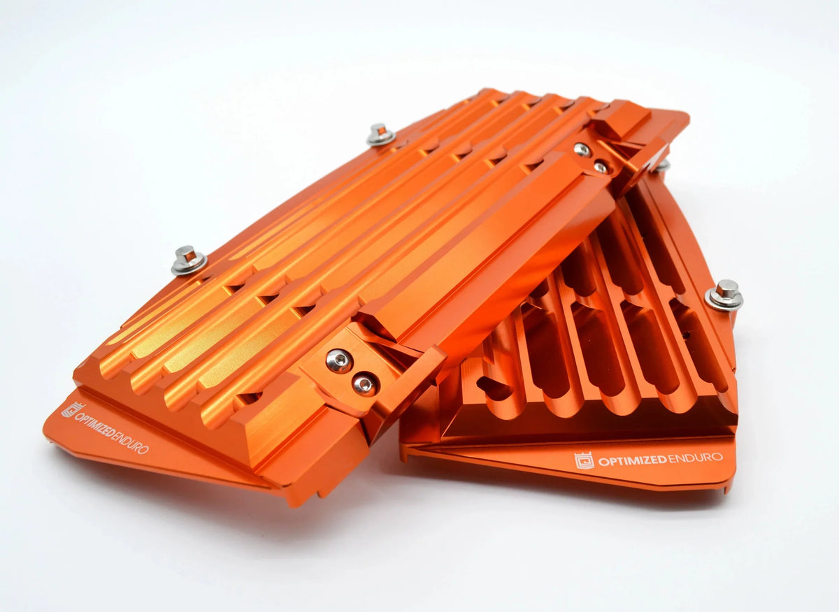 Optimized Enduro Radiator Guards for  2016-2023 (Orange)