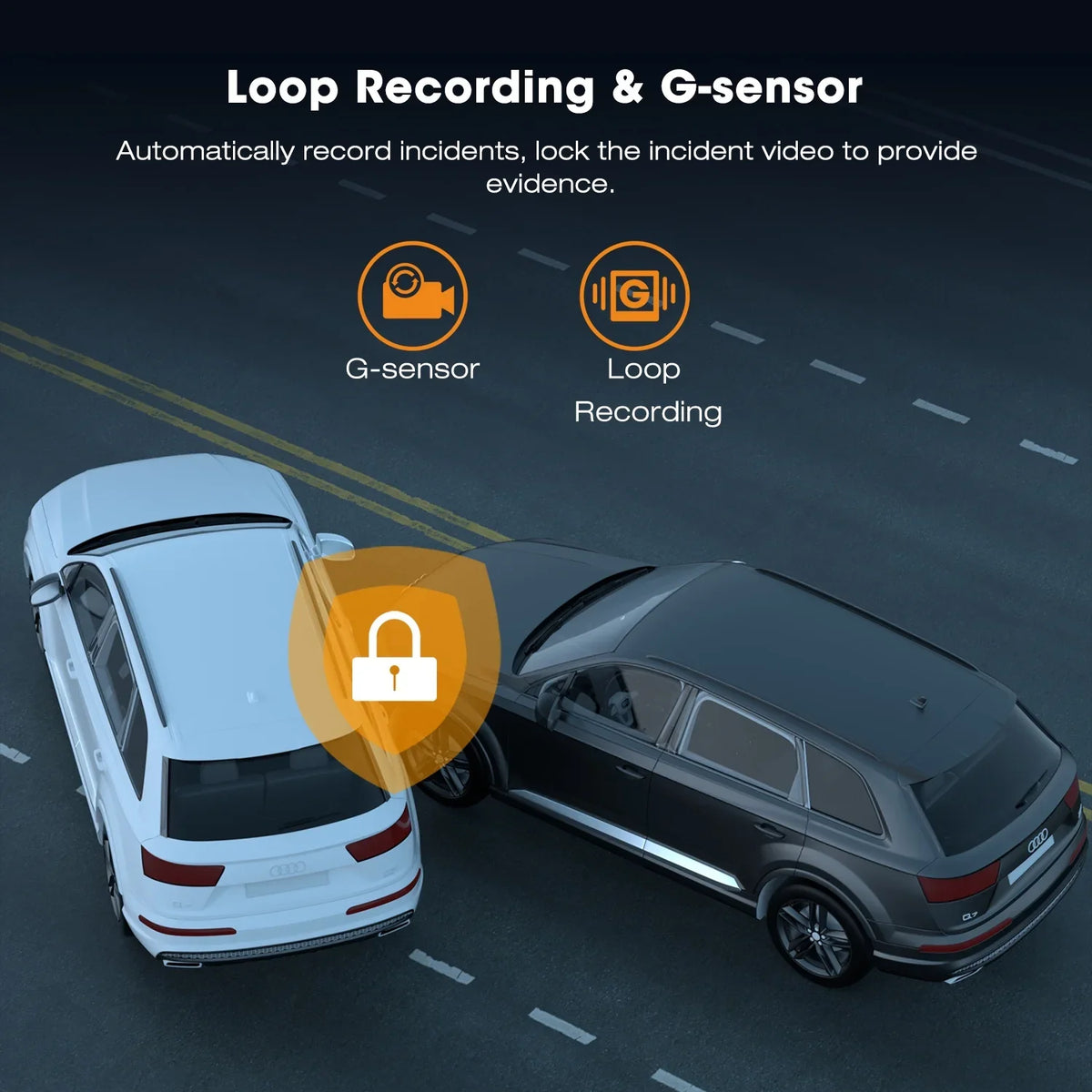 Dash Cam,4K Dash Cam Front 2"  Screen Car Camera with , 170° Wide Angle, , Night Vision, Parking Mode, -Sensor