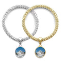 Giant Luxury Cruise Ship Poster Lover Bracelet Bangle Pendant Jewelry Couple Chain