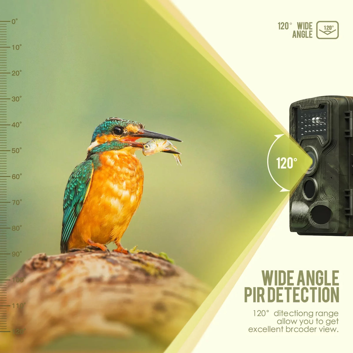 32MP 1080P Outdoor Trail Camera Field Detection Infrared Camera 2.0 Inch  Color Display Day Night Use Hunts Night-Visions Camera  Waterproof
