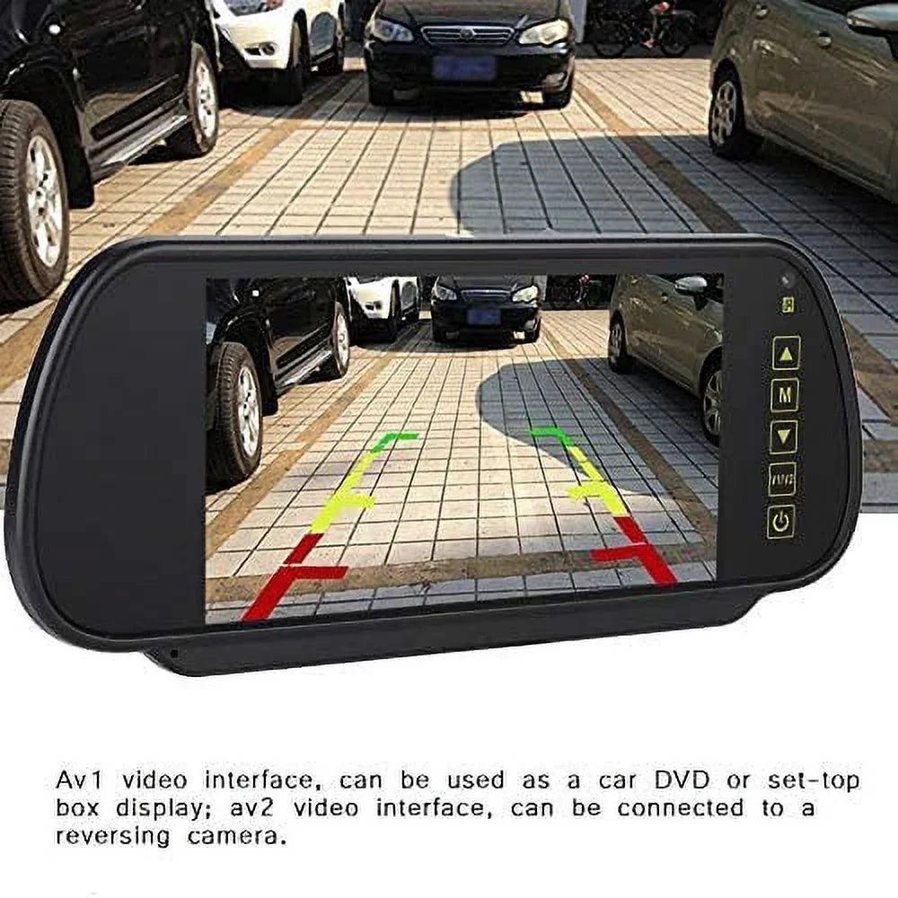 Bileeko Car Rear View Mirror 7 Inch  Vehicle Monitor Screen for Parking