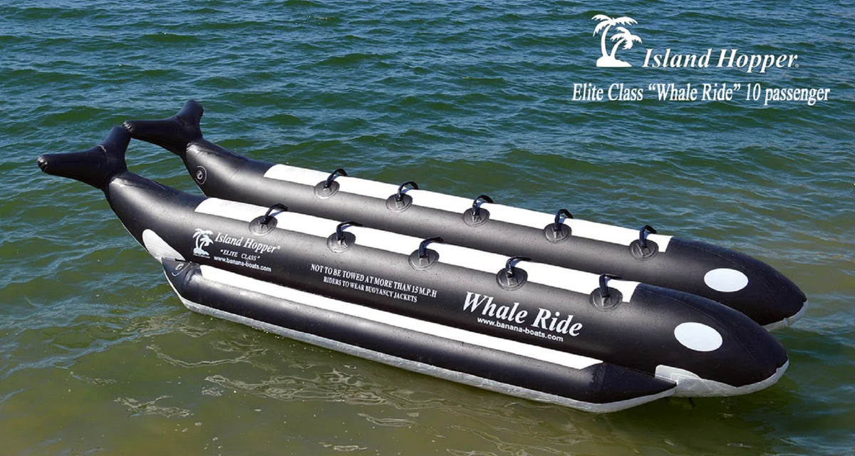 Island Hopper -10- Whale Ride 18' Inflatable 10 Person Banana Water Sled
