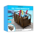 Essentially Yours Pool Noodles Holder, Toys, Balls, Floats and Equipment Mesh Rolling Storage Organizer Bin, Kids Height, Large, (43"  x 25"  x 28" ), Brown Style 563009