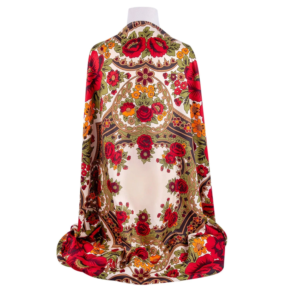 Evening Shawl and Wrap for Women Precious Beige Silk Shawl 51x51'' (130 * 130 cm) Travel Scarf Tops Fashion Shawl for Wedding