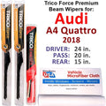 2018 Audi  Quattro Performance Beam Wipers (Set of 3) w/Rear Wiper