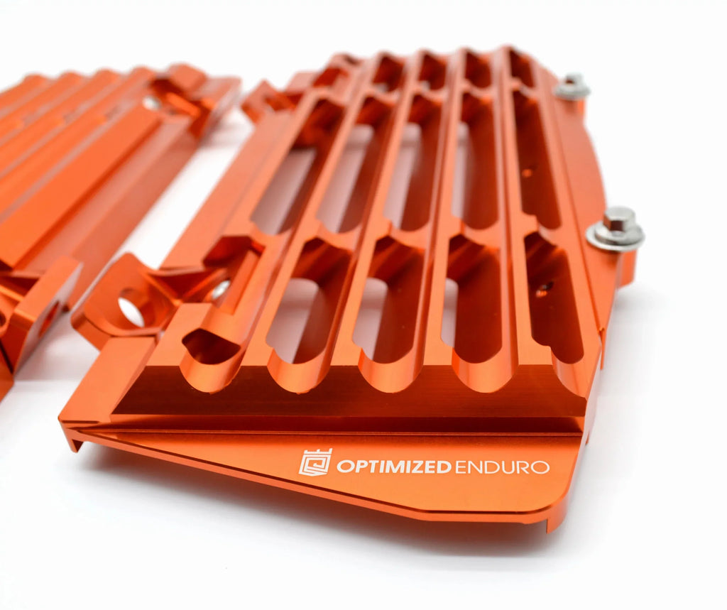 Optimized Enduro Radiator Guards for  2016-2023 (Orange)