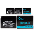 3-Pack UpStart Battery Replacement for 2007 Yamaha  400CC Factory Activated, Maintenance Free, Motorcycle Battery - 12V, 2.3Ah, --