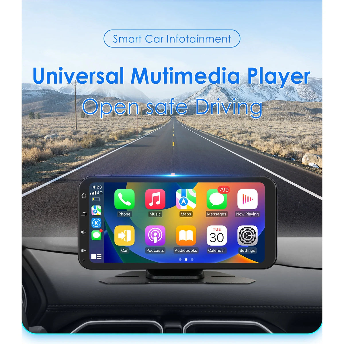 Ossuret 6.25" Touchscreen Bluetooth 360° Adjustable Car Stereo Radio Receiver  Navigation Audio With Wireless Apple Carplay Android Auto Support Backup Camera
