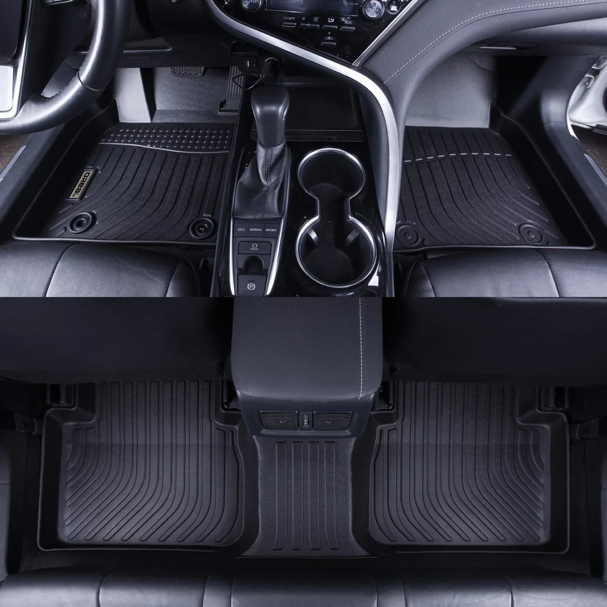 Black Floor Mats Liners Replacement for Genesis  2022 2023 Heavy Duty All Weather Protection Front Rear Car Carpet Custom Fit Durable Odorless