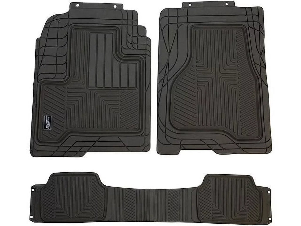 Floor Mat Set 3 Piece - Compatible with 1999 - 2019 Ford -250 Super Duty 2000 2001 2002 2003 2004 2005 2006 2007 2008 2009 2010 2011 2012 2013 2014 2015 2016 2017 2018