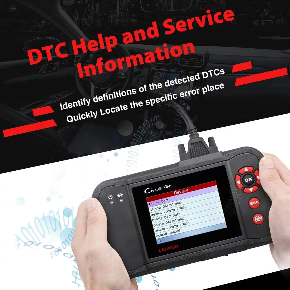 Launch  Creader + ()  Scanner  Car Diagnostic Code Reader Testing Engine/Transmission//Airbag