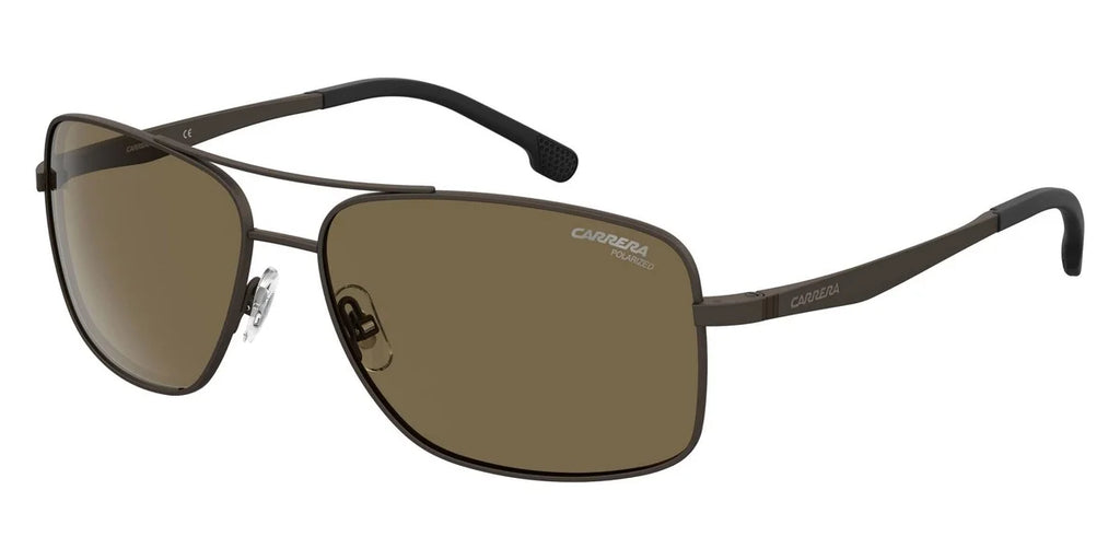 Carrera Polarized Bronze Rectangular Men's Sunglasses  8040/ 009Q/ 60