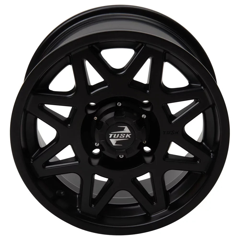 4/137 Tusk Tintic Wheel 14x7 5.0 + 2.0 Matte Black For - Maverick  Max   Turbo  Smart-Shox 72 Inch 2021-2022