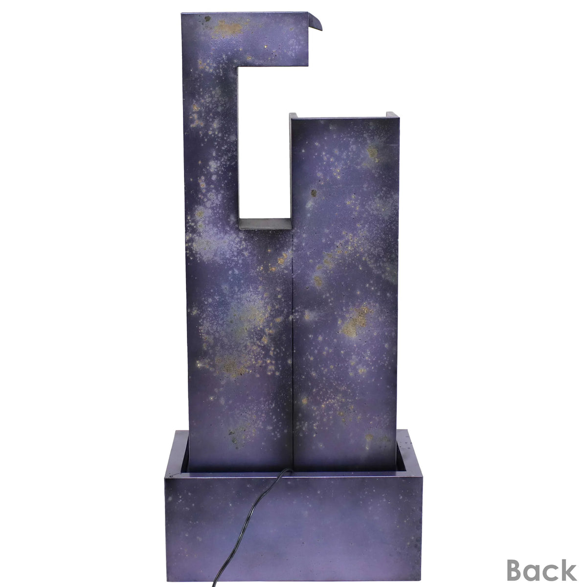 Sunnydaze Cascading Tower Outdoor Metal Fountain with  Lights - 32"