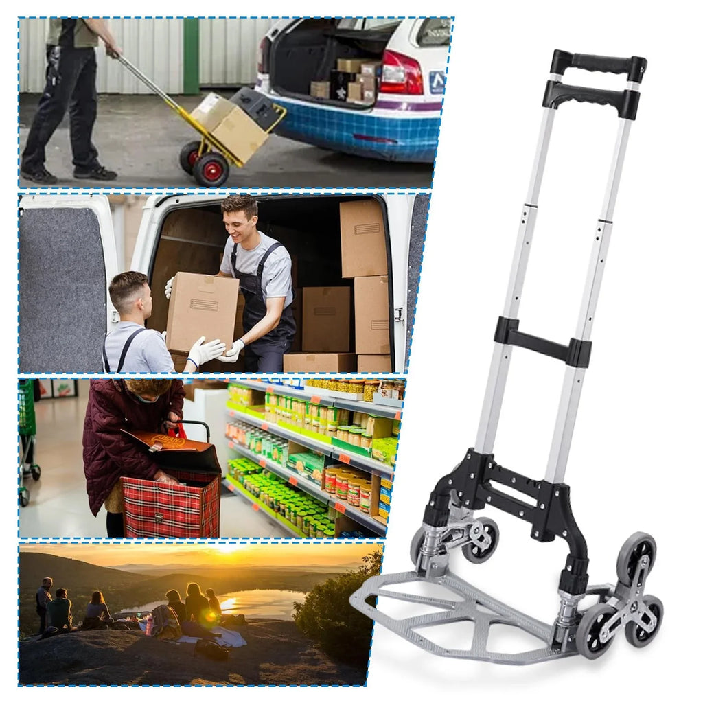 Moving Dolly For Stairs | Heavy Duty Collapsible Trolley With Wheels | Portable Folding Truck For Luggage, Moving, Travel, Shopping, Workplace, Warehouse Distribution