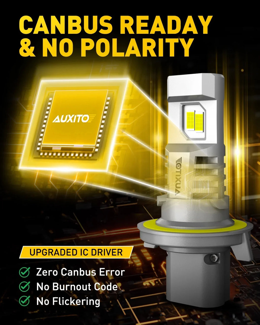 2024 Upgraded  9008  Headlight Bulbs, 800% Super Bright,6500K White Wireless   Bulbs, 9008 Headlight Bulb with Fan, 2PCS