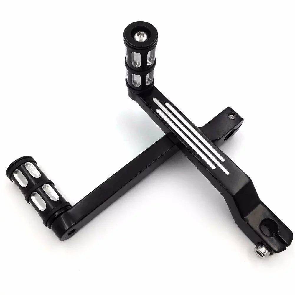 '- Style 009C- Black Aluminum Heel Toe Shift Levers w/ Shifter Pegs For Harley Davidson Electra Glide 1988 and later