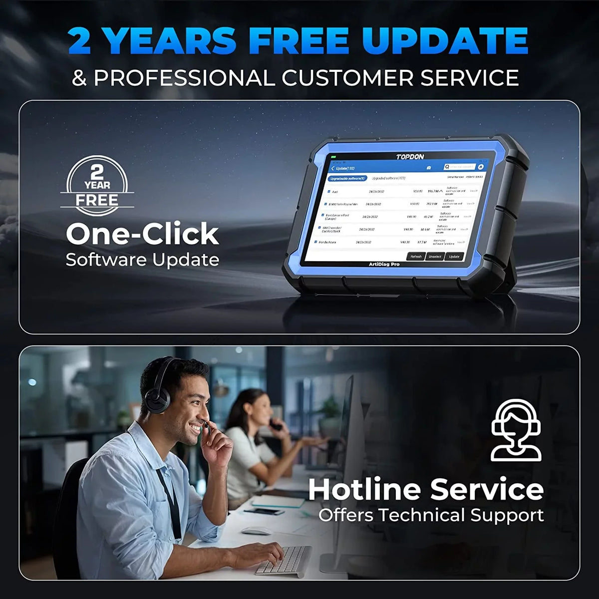 ArtiDiag Pro Car Diagnostic Scan Tool, Online-Coding & -Level Full Systems Diagnosis, 31+Maintenance  Scanner 2-Year Free Update