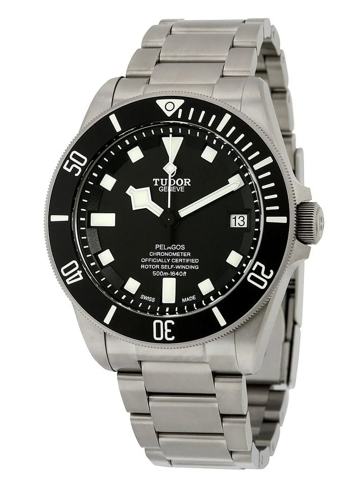 Tudor Pelagos Chronometer Black Dial Titanium Men's Watch -0001