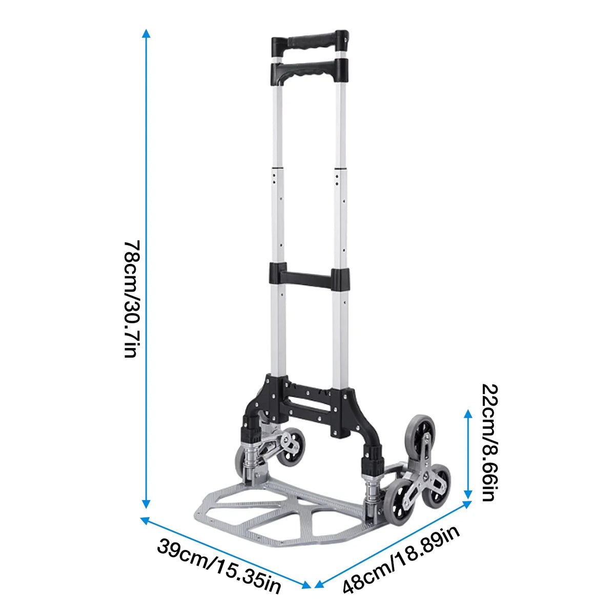 Moving Dolly For Stairs | Heavy Duty Collapsible Trolley With Wheels | Portable Folding Truck For Luggage, Moving, Travel, Shopping, Workplace, Warehouse Distribution