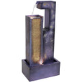 Sunnydaze Cascading Tower Outdoor Metal Fountain with  Lights - 32"