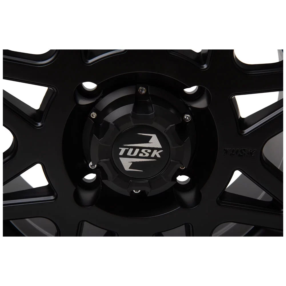 4/137 Tusk Tintic Wheel 14x7 5.0 + 2.0 Matte Black For - Maverick  Max   Turbo  Smart-Shox 72 Inch 2021-2022
