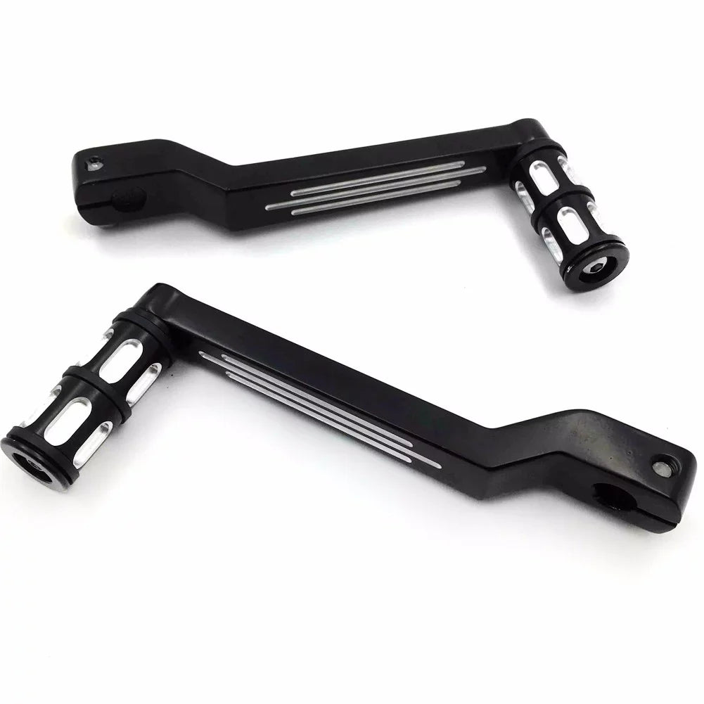 '- Style 009C- Black Aluminum Heel Toe Shift Levers w/ Shifter Pegs For Harley Davidson Electra Glide 1988 and later