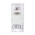 Rae Dunn Christmas Kitchen Towels Set of 2 White  -    Black  Letter