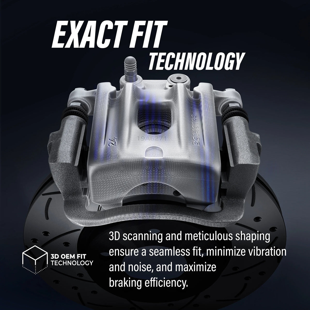 Front Disc Brake Caliper Assembly Left Right Side (Driver Passenger) Kit For Mazda -5 -100245