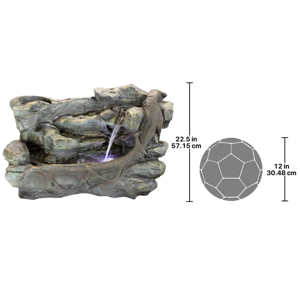 Design Toscano Staggered Rock Canyon Cascading Garden Fountain