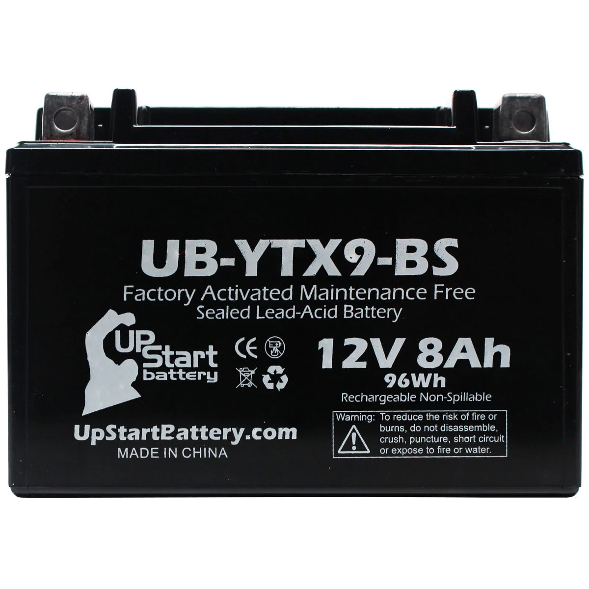 5-Pack UpStart Battery Replacement for 1999 Suzuki - 600CC Factory Activated, Maintenance Free, Motorcycle Battery - 12V, 8Ah, --