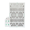 16x25x4  10 Pleated  Furnace Air Filters by Glasfloss Industries. ( 3 Pack ) Exact Size: 15-1/2 x 24-1/2 x 3-3/4