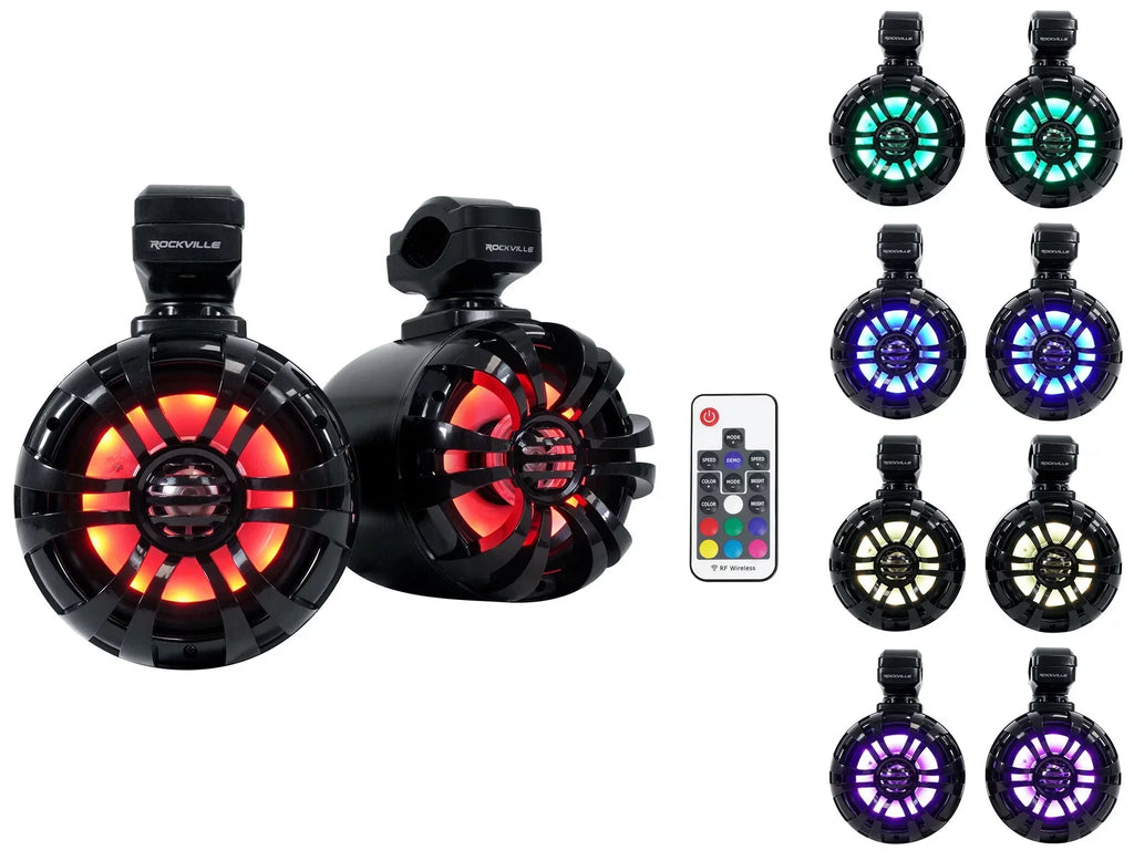 Pair Memphis Audio  Pods+ Tower Speakers+Amp For 2018+ Polaris Ranger